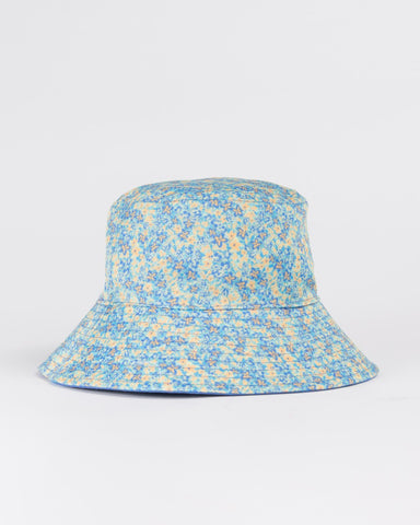 Girls Spring Time Reversible Bucket Hat in Glacial Blue