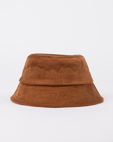 Mens Glory Days Cord Bucket Hat in Camel 1