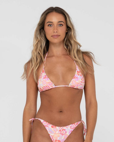 Woman wearing Rio Multiway Bikini Top in Peach