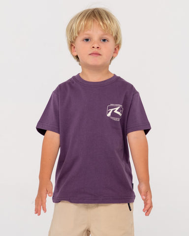 Boy wearing Advocate Short Sleeve Tee Runts in Purple Rain