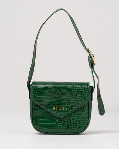 Womans Billie Shoulder Bag in Dark Emerald