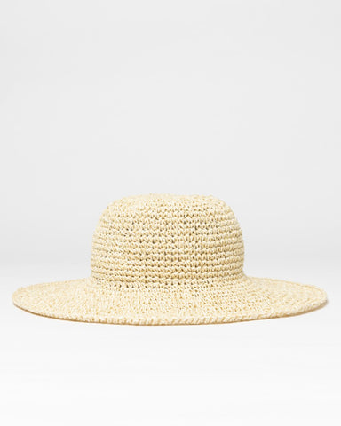 Womans Romance Straw Hat in Natural / Cream