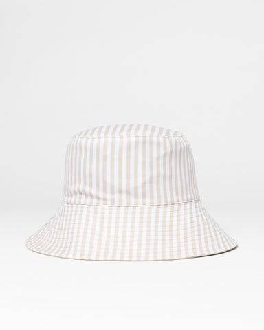 Womans Vacay Time Reversible Bucket Hat in Oatmeal