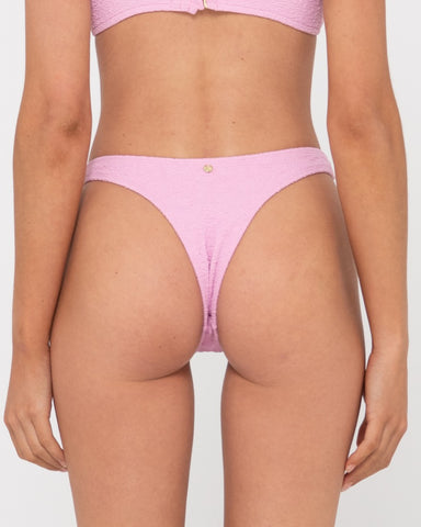 Woman wearing Sandalwood Brazilian Bikini Pant in Fondant Pink