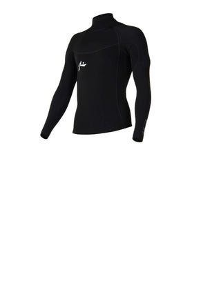 man wearing A Series Ecoprene 1.5mm Long Sleeve Wetsuit Jacket in Black