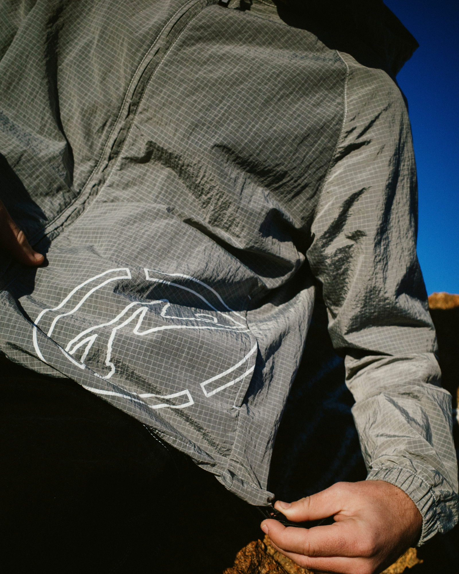 Rusty | Mens Sush Spray Hooded Jacket - Size: S, Grey, Nylon