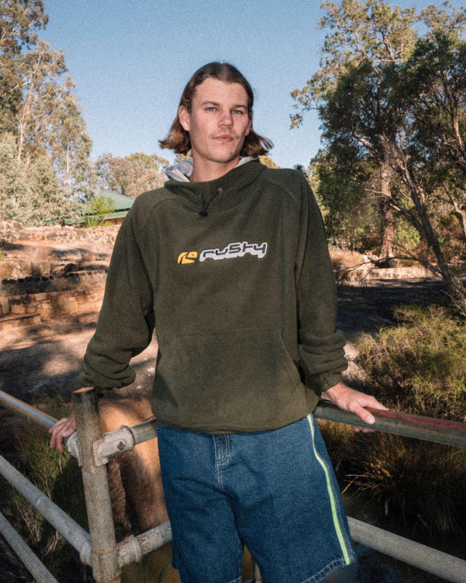 Express Hooded Polar Fleece Shadow Army Rusty Australia