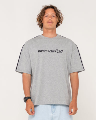 Man wearing Gaffa Taped Short Sleeve Tee in Grey