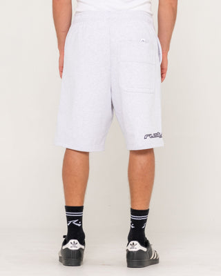 Man wearing Flip Track Short in Ecru Marle