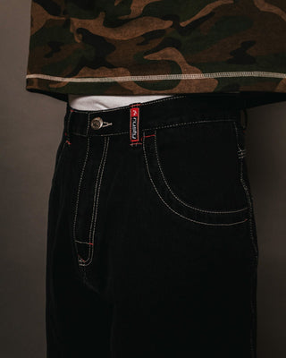 Man wearing Turbo Baggy Jort in Black Out