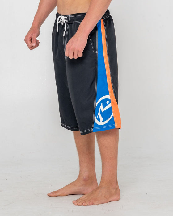 man-wearing-carnage-hybrid-waist-boardshort-in-black