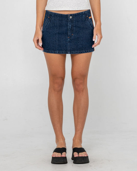 woman-wearing-webber-denim-low-rise-micro-mini-skirt-in-indigo