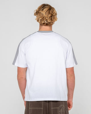 Man wearing Weapon Short Sleeve Tee in White