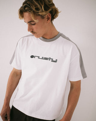 Man wearing Weapon Short Sleeve Tee in White