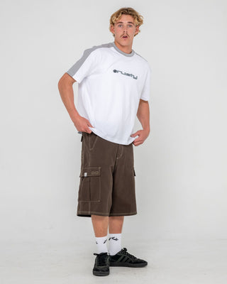 Man wearing Weapon Short Sleeve Tee in White