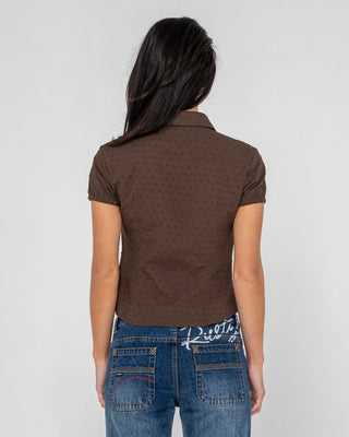 Woman wearing Missy May Plain Shirt in Java