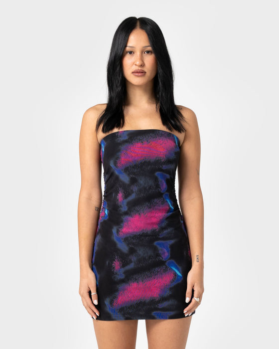 woman-wearing-amnesia-mesh-mini-dress-in-amnesia-print
