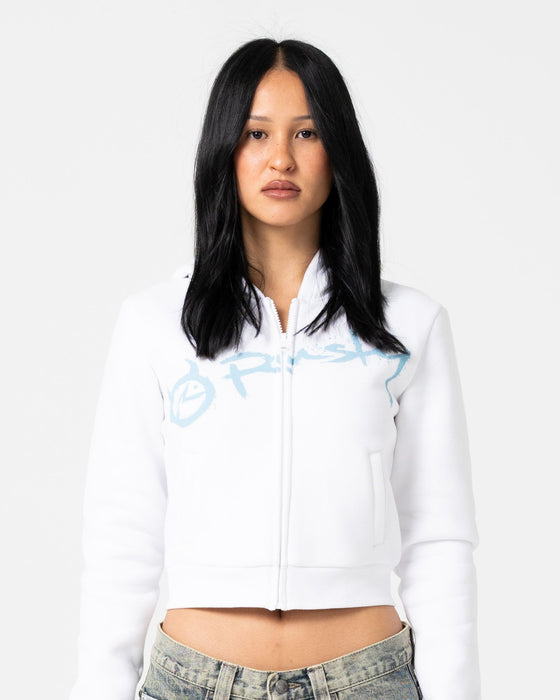 woman-wearing-mccop-crop-zip-thru-hooded-fleece-in-white