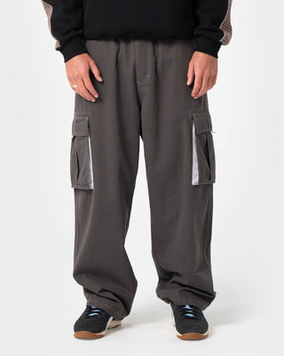 Man wearing Kickya Elastic Cargo Pant in Steel