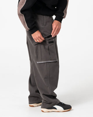 Man wearing Kickya Elastic Cargo Pant in Steel