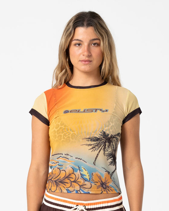 woman-wearing-la-cabana-mesh-baby-tee-in-la-cabana-print