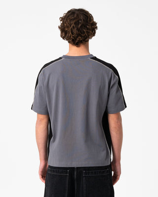 Man wearing Hit Up Short Sleeve Tee in Steel