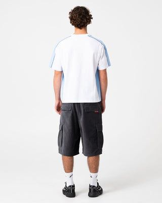 Man wearing Hit Up Short Sleeve Tee in White