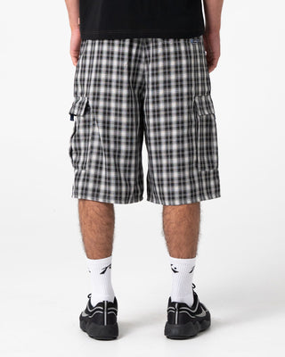 Man wearing Screwdriva Elastic Cargo Short in Black