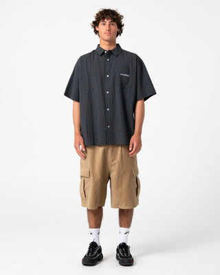 Man wearing Defender Short Sleeve Shirt in Black