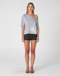 Sally Slouch Off Shoulder Graphic Tee