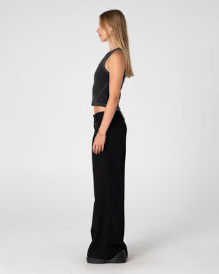 Woman wearing Thats Hot Rusty Tank in Washed Black