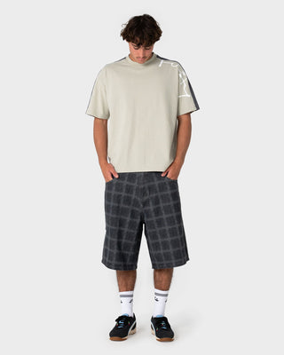 Man wearing Lost It Short Sleeve Tee in Abbey Stone