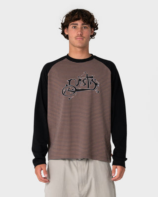 Man wearing Sip The Sizzurp Long Sleeve Tee in Pinecone