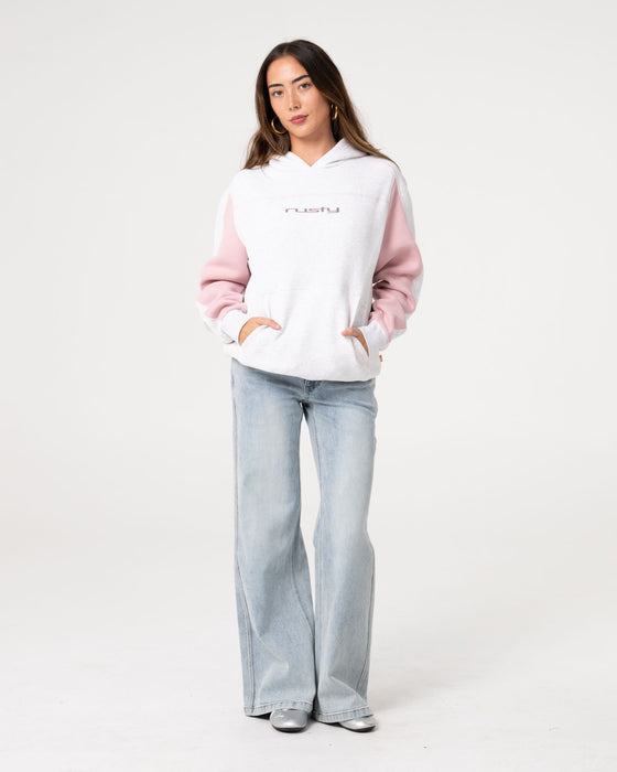 woman-wearing-cyberwaves-oversized-hood-in-ecru-marle-pink