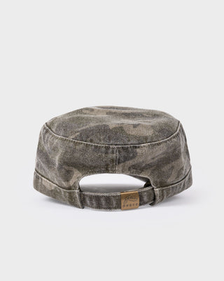 Womens Punked Camo Military Cap in Camo