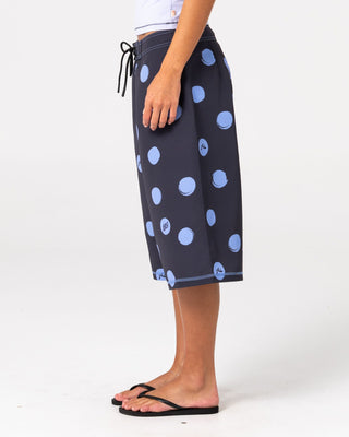 Woman wearing Phelps Fixed Waist Boardshort in Carbon