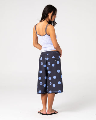 Woman wearing Phelps Fixed Waist Boardshort in Carbon