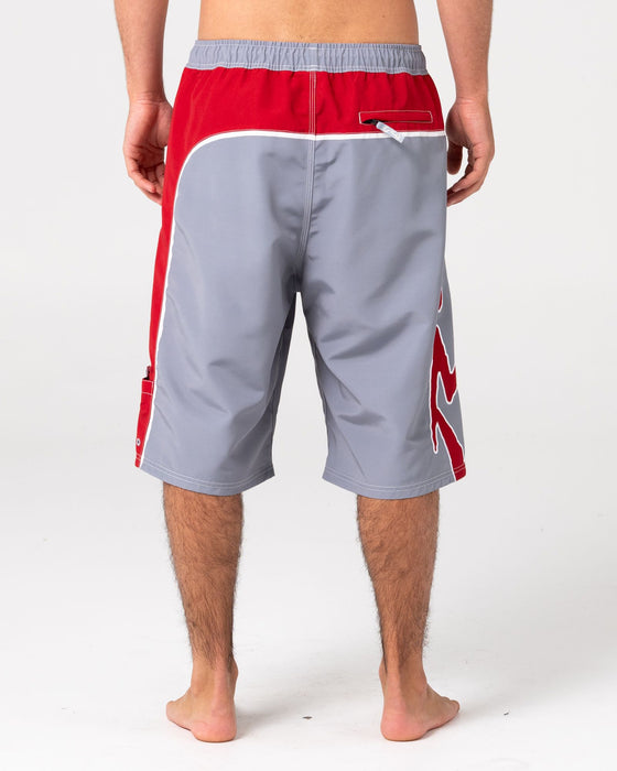 man-wearing-downshift-hybrid-waist-boardshort-in-stone-grey