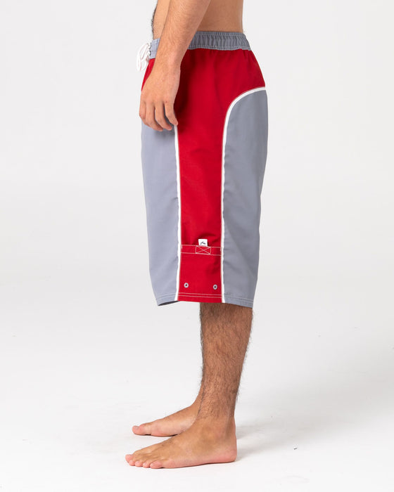 man-wearing-downshift-hybrid-waist-boardshort-in-stone-grey