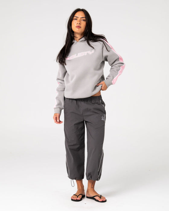 woman-wearing-timmy-target-oversize-hooded-fleece-in-grey-pink