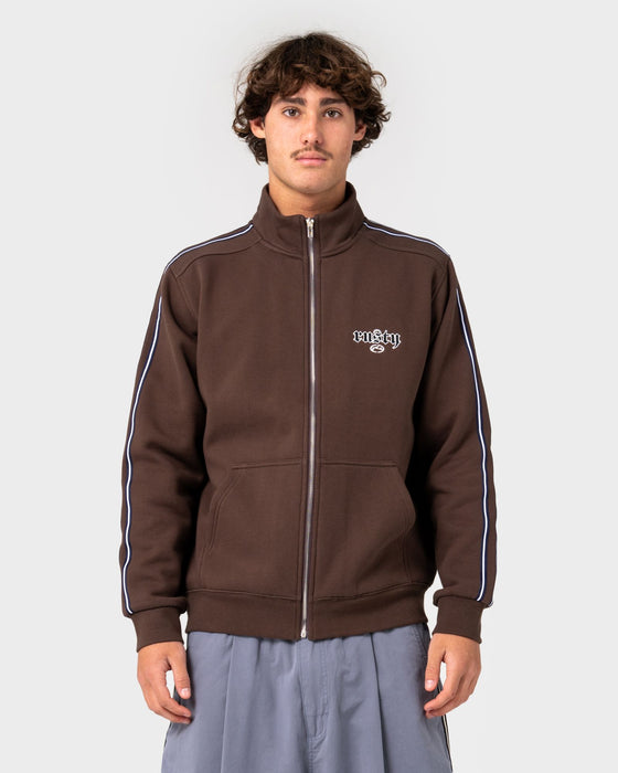 man-wearing-tracka-zip-thru-fleece-in-java