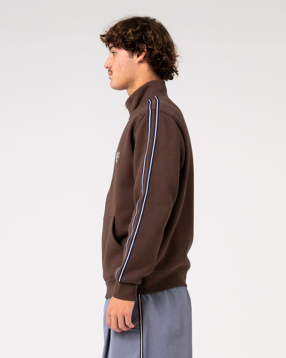 man-wearing-tracka-zip-thru-fleece-in-java