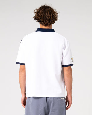 Man wearing Prestige Short Sleeve Polo in White