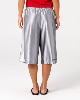 Woman wearing Baseline Low Rise Basketball Short in Ultimate Grey