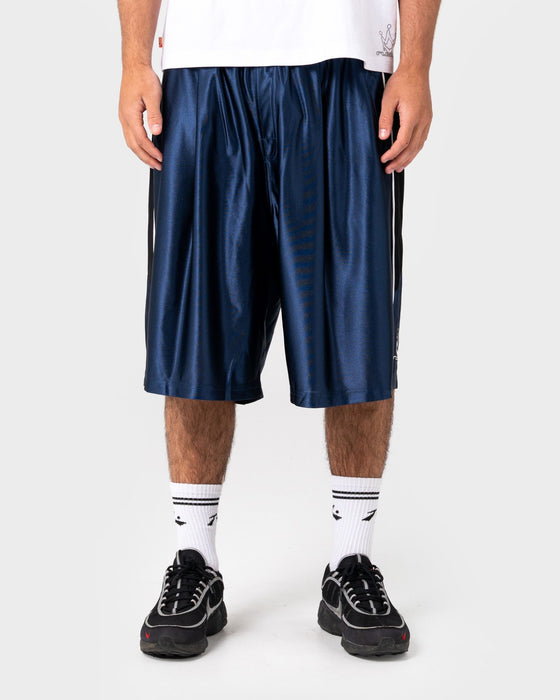 man-wearing-vinsanity-elastic-basketball-short-in-navy-blue