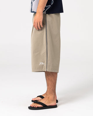 Man wearing Mista Ilavaline Elastic Short in Putty