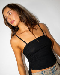 Ikos Rouched Sparkle Top