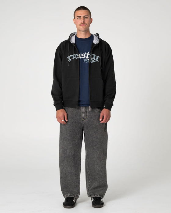 man-wearing-boneyard-cacoon-jean-in-washed-black