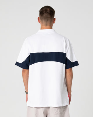 Man wearing Kinetic Polo in White