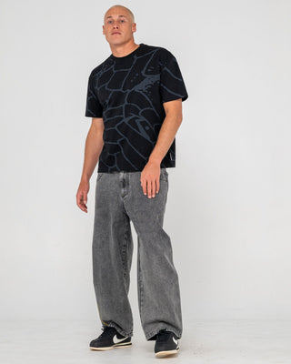 Man wearing Taipan Short Sleeve Tee in Black